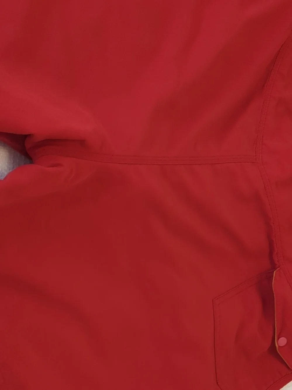 Patagonia Red Board Shorts with Yellow Drawcord